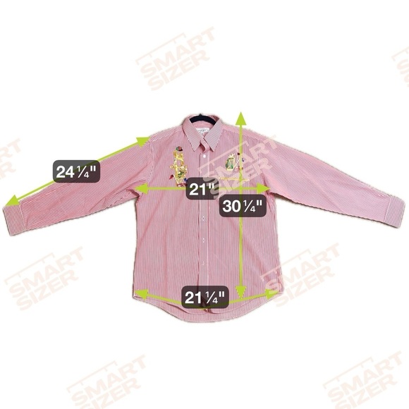 🆕Marquis Red White Stripe Vintage Mens Golf Oxford Button Down Collared Shirt - Picture 10 of 10